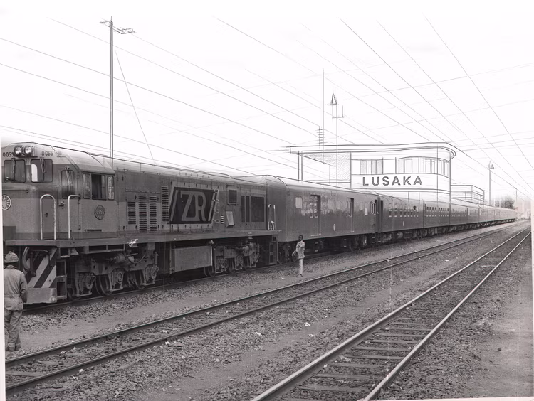 Zambia Railways was Kenneth Kaunda’s dream for Zambia’s self-reliance and pan-African connection. (Image courtesy of National Archives of Zambia).