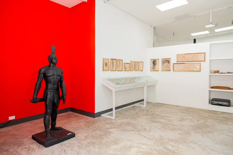 Martin Abasi Phiri, Ngoni Warrior, 1988 Plaster. (Image courtesy of MAP family and LuCAC, by Umubanga).