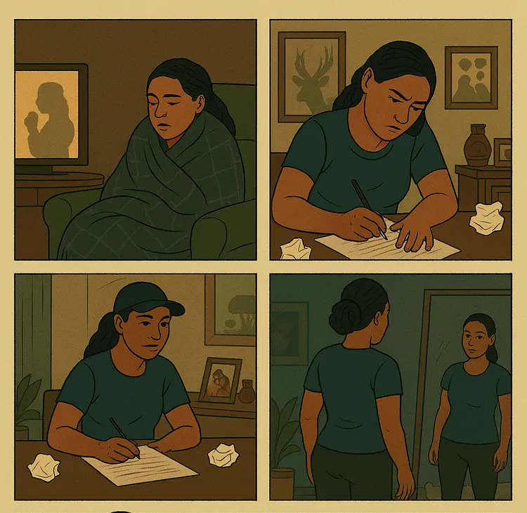 I succumbed to writing depressing poetry.