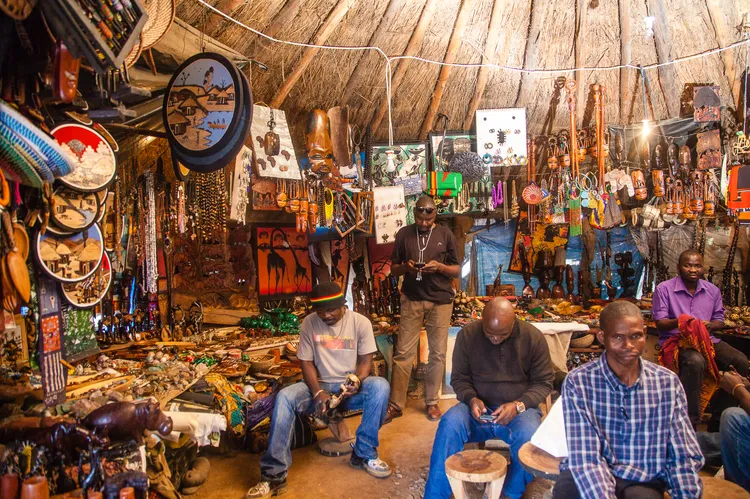 Curios on full display at Kabwata Cultural Village. Image by Kalichi Pictures for Nkwazi Magazine.