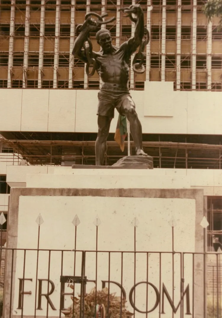 The Freedom Statue at Lusaka Museum. (Image courtesy of ZANIS).