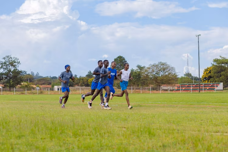 Elizabeth Mukoloma is the only woman in the 13 member elite Kansanshi Running Team. (Image by Kelvin Mbewe for Nkwazi Magazine).