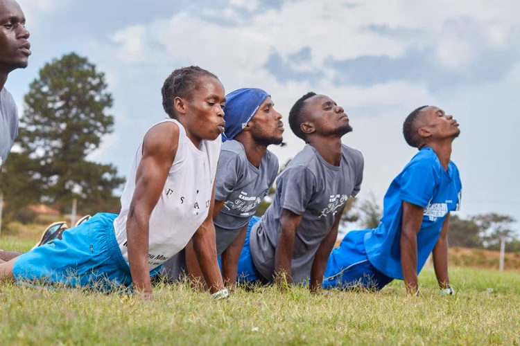 Elizabeth Mukoloma is the only woman in the 13 member elite Kansanshi Running Team. (Image by Justine Kunda for Nkwazi Magazine).