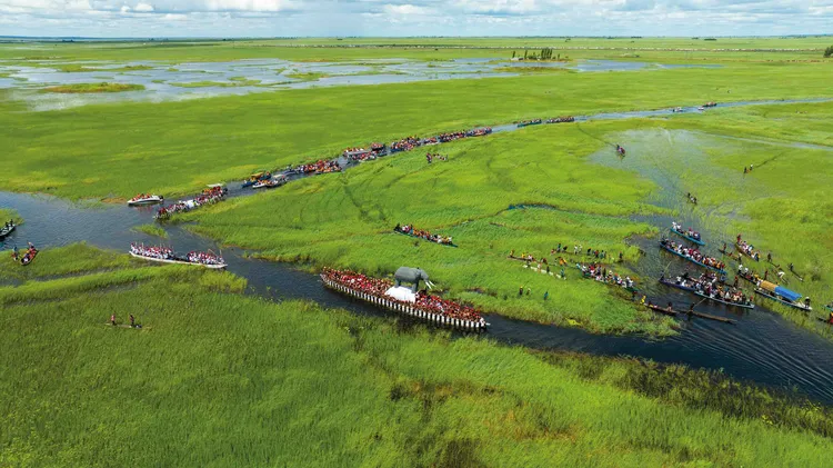 The Kuomboka Ceremony is a display of the strength and resilience of the Lozi people. Image by Bwana Jimmy Productions for Nkwazi Magazine.