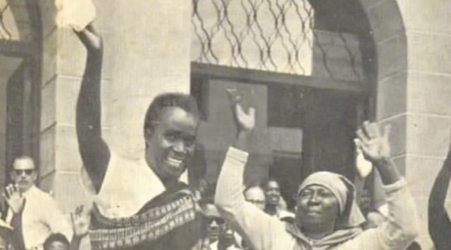 Julia 'Mama Chikamoneka' (right) stands alongside founding father, Kenneth Kaunda.