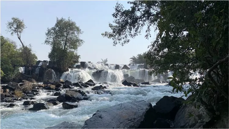 Chishimba Falls is a trio of waterfalls. (Image by Petra Chikasa for Nkwazi Magazine).
