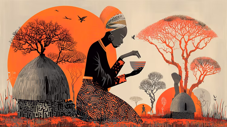 Among the elderly, like my grandmother and many of her peers, nsunko is valued primarily for pain relief. (Image is artists impression).